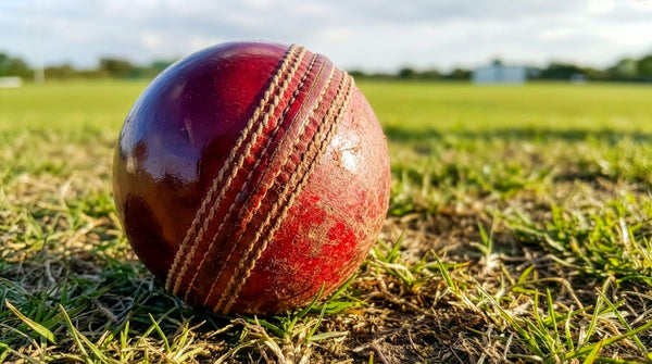Cricket ball on the field
