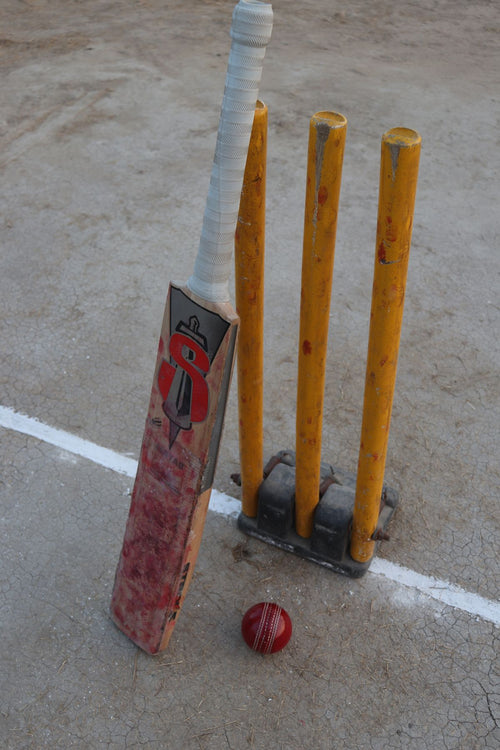 Cricket bat and ball